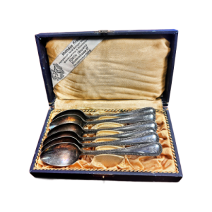 Alternative view of WW2 Original German Third Reich “Adolf Hitler” Silver Spoon Set