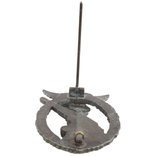 Original German WW2 Silver Grade Luftwaffe Anti-Aircraft Flak Badge by E. Ferdinand Wiedmann of Frankfurt - Image 6