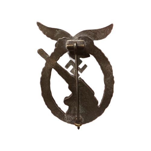 Original German WW2 Silver Grade Luftwaffe Anti-Aircraft Flak Badge by E. Ferdinand Wiedmann of Frankfurt - Image 2