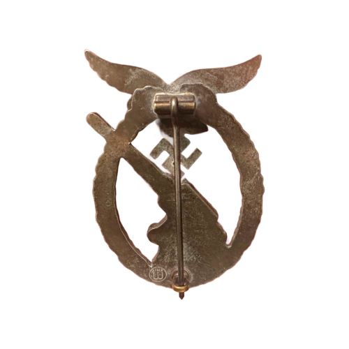 Original German WW2 Silver Grade Luftwaffe Anti-Aircraft Flak Badge by E. Ferdinand Wiedmann of Frankfurt - Image 4
