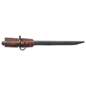 Alternative view of WWII Japanese Type 30 Arisaka Hooked Quillon Bayonet With Scabbard & Frog (Original)