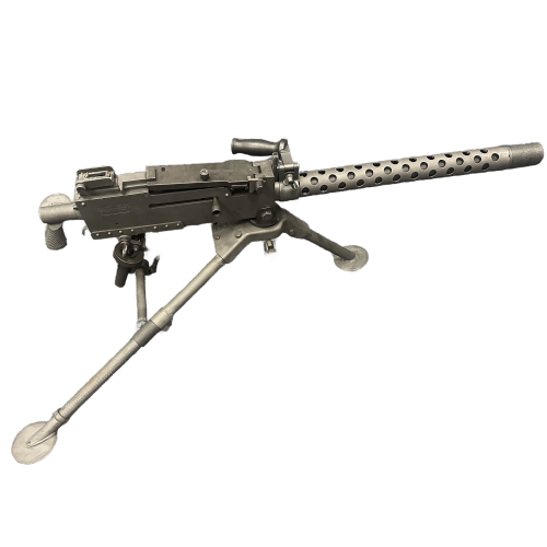 WW2 US 1919-A4 Browning/GSW Side Plate with Izzy Kit -Semi-Auto Caliber .308 Machine Gun with Bipod T&E Pintle (Original Parts)